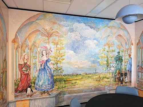 Kunsttoepassing bij een bedrijf door Therese van Gelder