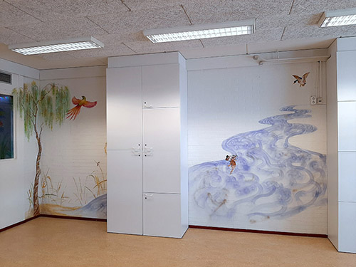 Kunsttoepassing bij een bedrijf door Therese van Gelder